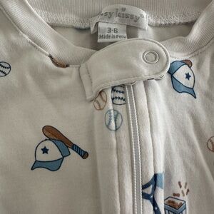 Kissy Kissy Baby Baseball Print Onesie